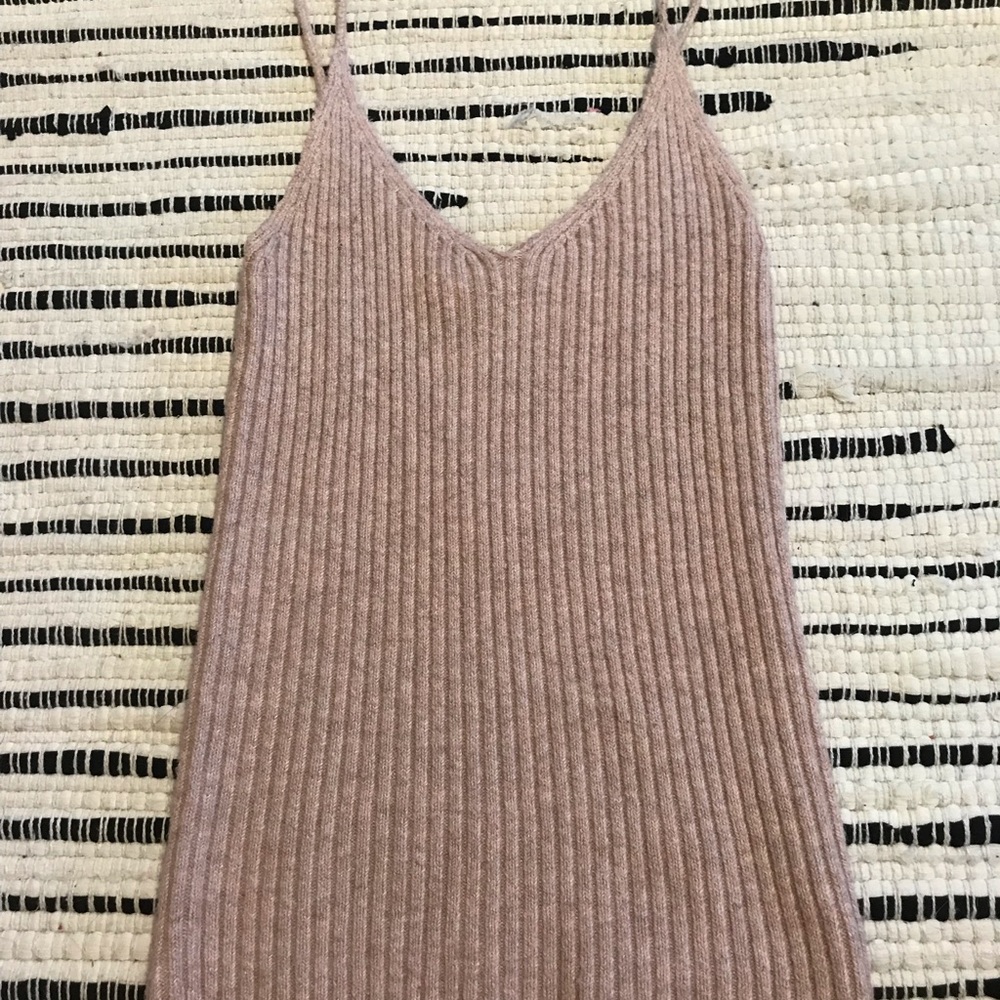 American Eagle Pink Ribbed Tank Top